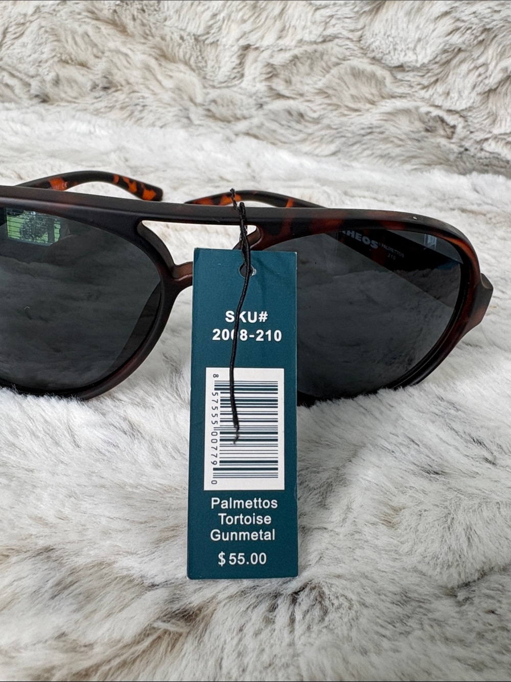 Rheos Nautical Palmettos Tortoise Sunglasses with Dark Lenses. NWT - Picture 3 of 6